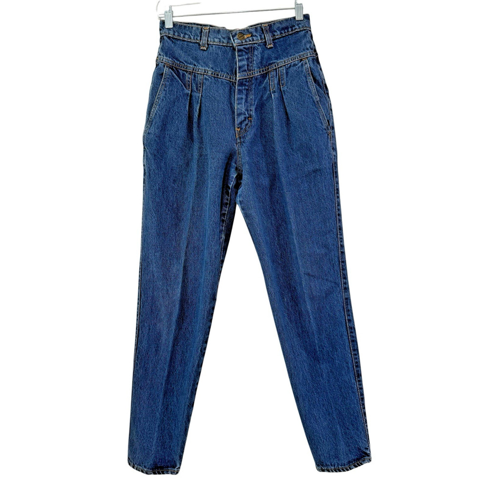 Vintage 80s Palmettos Yoked Jeans Size 11 Tapered Leg Bareback Retro Chic Grunge